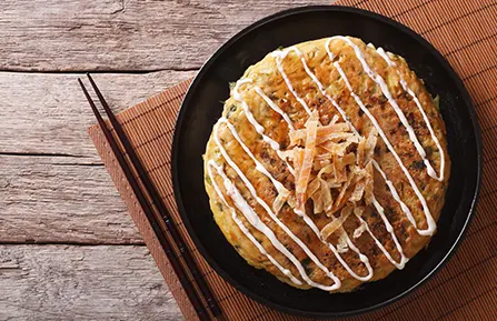 okonomiyaki, omelette japonaise